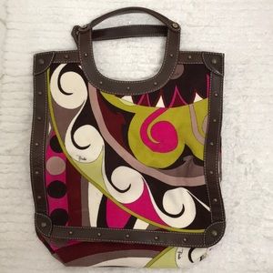 Emilio Pucci Corduroy bag purse clutch
